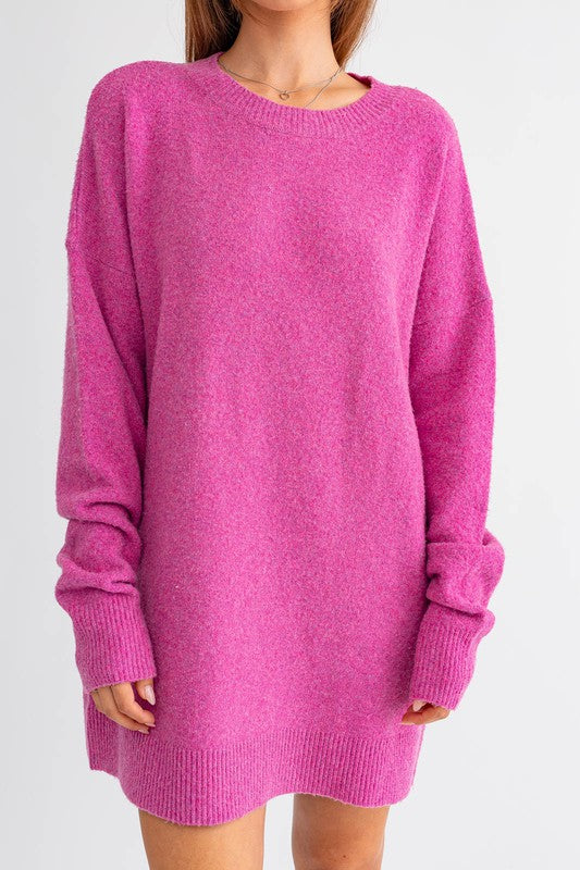 Recycled Yarn Oversized Sweater Dress LE LIS