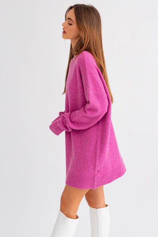 Recycled Yarn Oversized Sweater Dress LE LIS