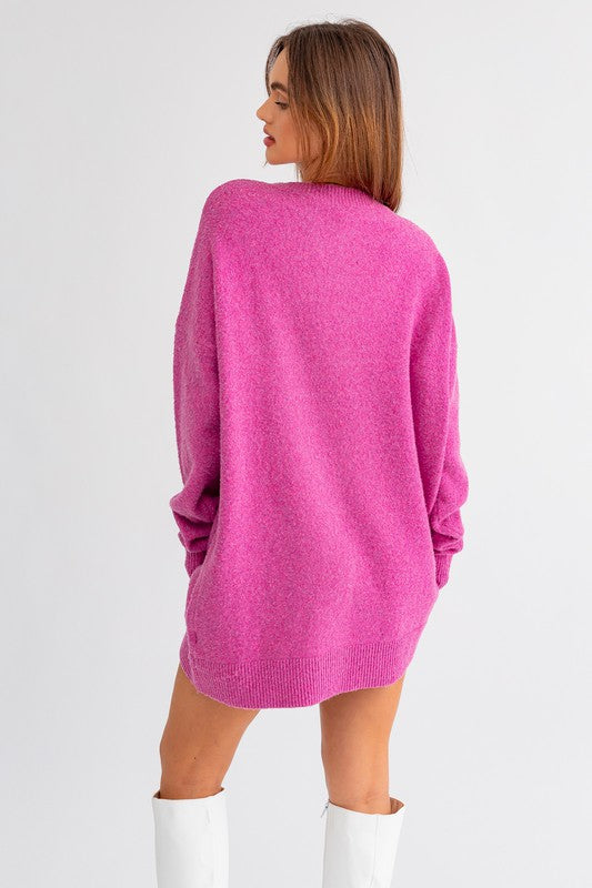 Recycled Yarn Oversized Sweater Dress LE LIS