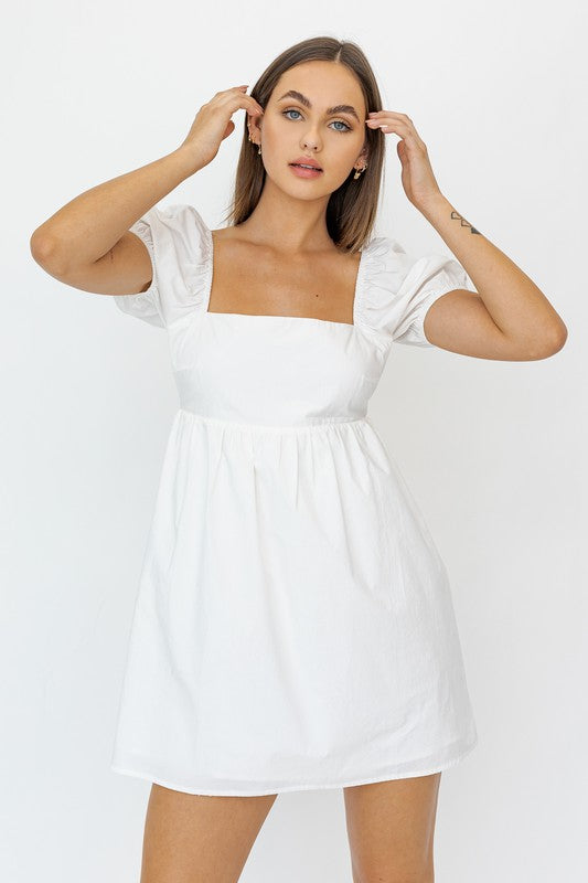 BABYDOLL DRESS WHITE shai blu