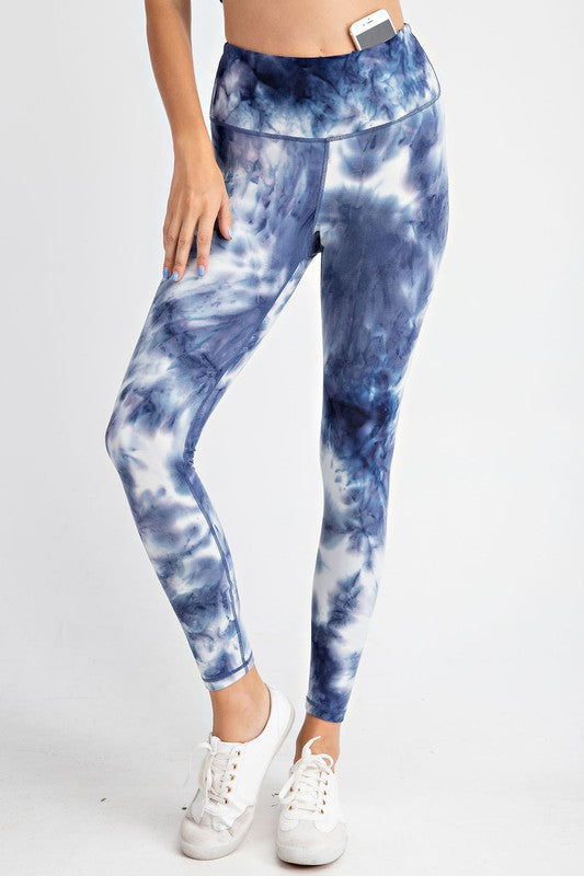 TIE DYE LEGGINGS BLUE/WHITE Shai Blu