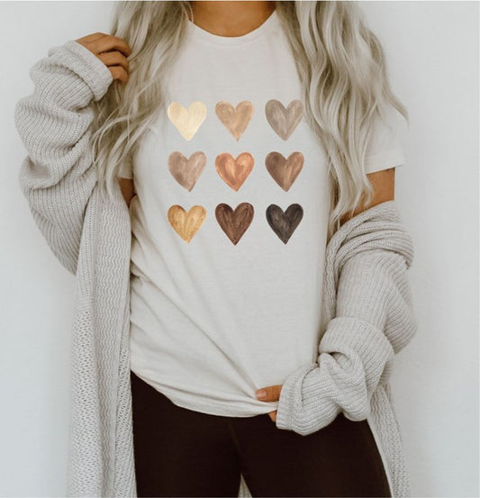 NINE HEART GRAPHIC TSHIRT CREAM Shai Blu