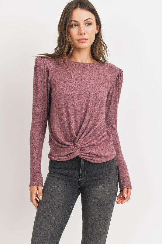 *FRONT TWIST TOP MAUVE Shai Blu