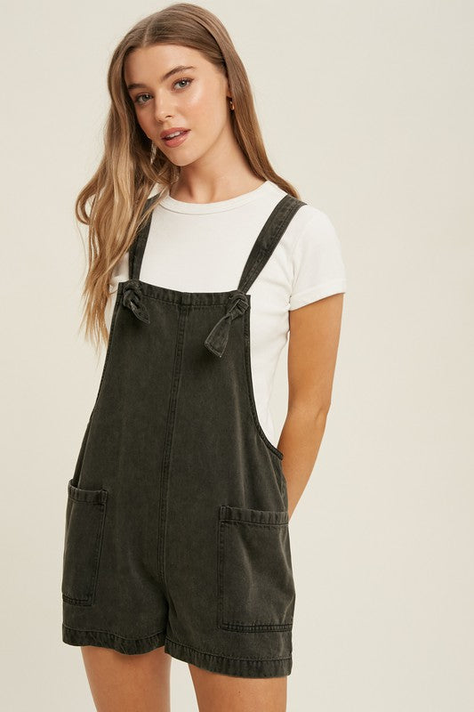 Overall Shorts Charcoal Shai Blu