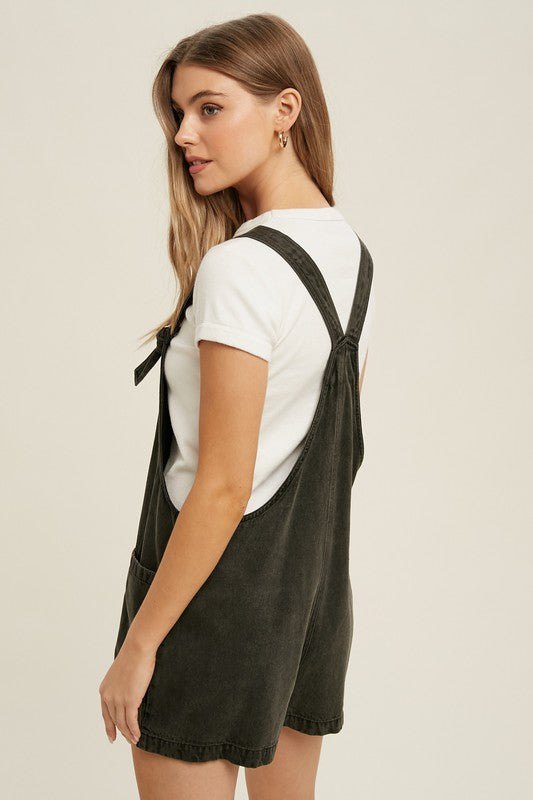 Overall Shorts Charcoal