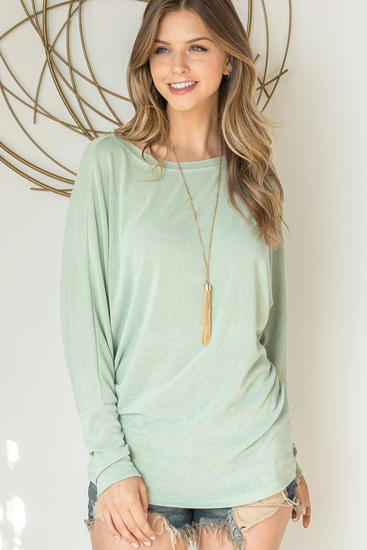 DOLMAN PULLOVER SAGE Shai Blu