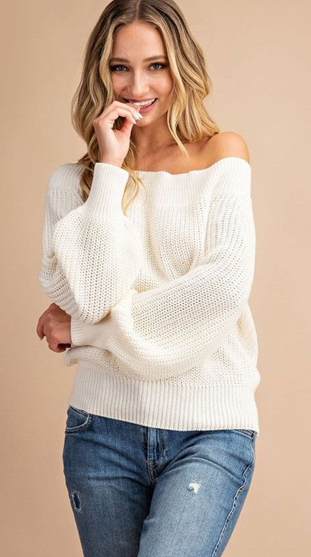 LOOK MY WAY SWEATER CREAM Shai Blu